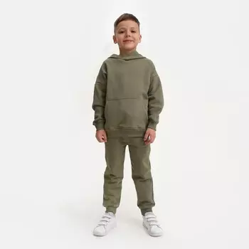 Костюм детский (худи, брюки) KAFTAN Basic line, размер 30 (98-104 см), хаки