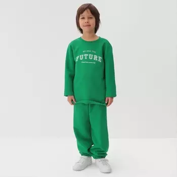 Костюм детский (лонгслив, брюки) KAFTAN Future, размер 36 (134-140 см), зеленый