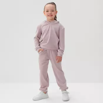 Костюм детский (толстовка, брюки) KAFTAN "Basic line" размер 32 (110-116см), лиловый