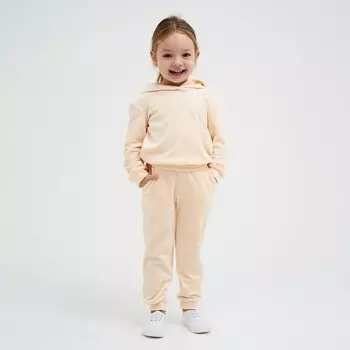 Костюм детский (толстовка, брюки) KAFTAN "Basic line" р.32 (110-116), молочный