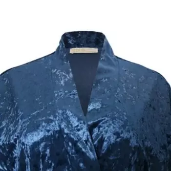 Костюм домашний женский (жакет, брюки) KAFTAN Velvet, размер 48-50, синяя