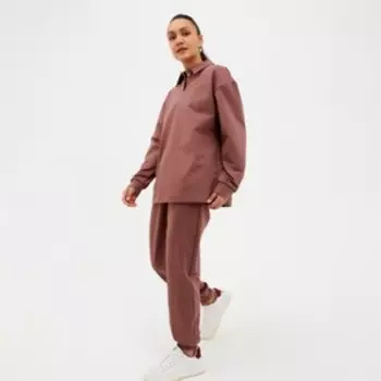 Костюм женский (джемпер, брюки) MINAKU: Casual Collection цвет шоколадный, размер 44