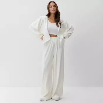 Костюм женский (свитшот, легинсы) KAFTAN Plushy, размер 40-42, белый