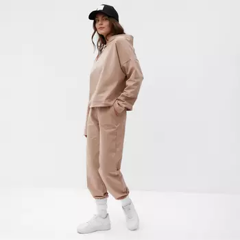 Костюм женский (толстовка, брюки) MIST, размер 40-42, бежевый