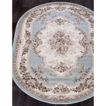 Ковёр овальный Merinos Valencia Deluxe, размер 200x300 см, цвет l.blue-brown