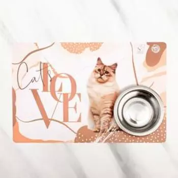 Коврик под миску Cat's love, 43х28 см