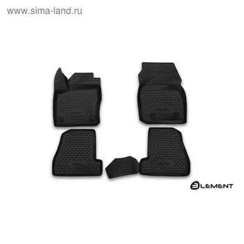 Коврики 3D в салон FORD Focus 3, 2015-2016, 4 шт. (полиуретан)