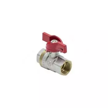 Кран шаровой Aquasfera Euro 1002-01, 1/2", PN 40, внутренняя резьба, бабочка, латунь, никель