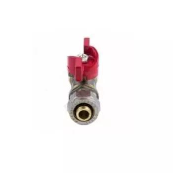 Кран шаровой Aquasfera Euro 1018-03, d=20 мм, PN 16, обжимной, бабочка, никель
