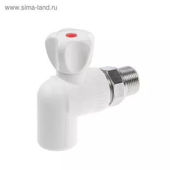 Кран шаровой для радиатора OTMO, 25 х 3/4", угловой, наружная резьба