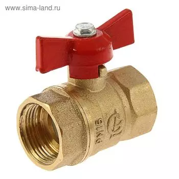Кран шаровой "ГАЛЛОП" DN-20 230, внутренняя/внутренняя резьба 3/4", бабочка