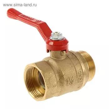 Кран шаровой "ГАЛЛОП" DN-32 221, внутренняя/наружная резьба 1 1/4", ручка