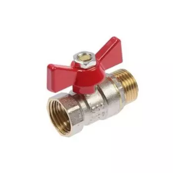 Кран шаровой OTMO, внутренняя/наружная резьба 1/2", бабочка, латунь