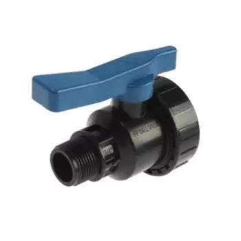 Кран шаровой ПНД Lammin, 3/4", наружная/внутренняя резьба