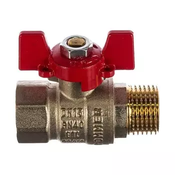 Кран шаровой ROMMER RBV-0004-0210215, 1/2", внутренняя/наружная резьба, бабочка