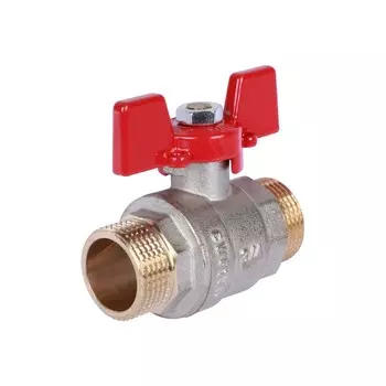 Кран шаровой ROMMER RBV-0007-0410220, 3/4", наружная/наружная резьба, бабочка