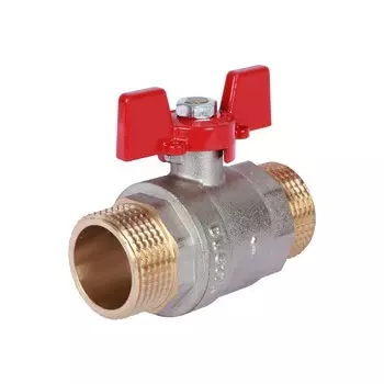 Кран шаровой ROMMER RBV-0007-0410225, 1", наружная/наружная резьба, бабочка