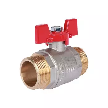 Кран шаровой ROMMER RBV-0007-0410232, 1 1/4", наружная/наружная резьба, бабочка
