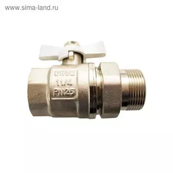 Кран шаровой STI, 1 1/4", с американкой