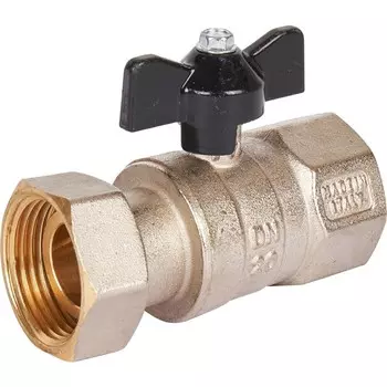 Кран шаровой STOUT SVB-0009-000025, 1"x1", внутренняя резьба/накидная гайка, бабочка