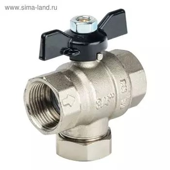 Кран шаровой STOUT SVF 0002 000020, 3/4", с фильтром, бабочка
