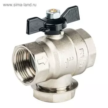 Кран шаровой STOUT SVF 0002 000025, 1", с фильтром, бабочка