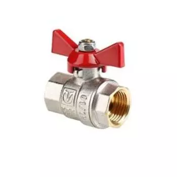 Кран шаровой Valtec BASE VT.217.N.06, 1", внутренняя/внутренняя, бабочка