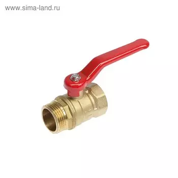 Кран шаровой ZEIN, внутренняя/наружная резьба 1", ручка