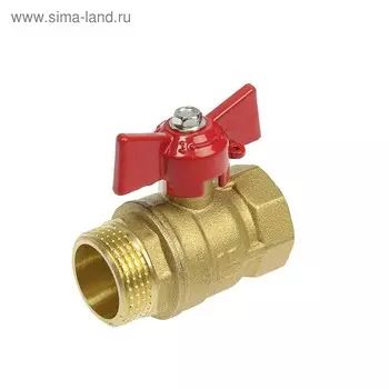 Кран шаровой ZEIN, внутренняя/наружная резьба 3/4", бабочка