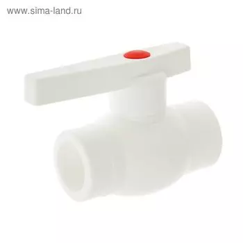 Кран VALFEX OPTIMA, полипропиленовый, со стальным омедненным шаром, d=25 мм