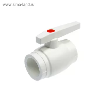 Кран VALFEX OPTIMA, полипропиленовый, со стальным омедненным шаром, d=63 мм