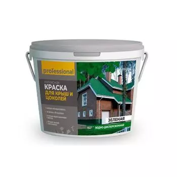 Краска для крыш и цоколей, 15 кг, цвет зелёный