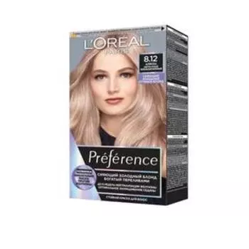 Краска для волос L'Oreal Preference, тон 8.12 Аляска