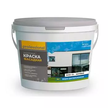 Краска фасадная «База С», 3 кг