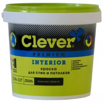 Краска "INTERIOR" акриловая для стен и потолков, база А 2,7 л