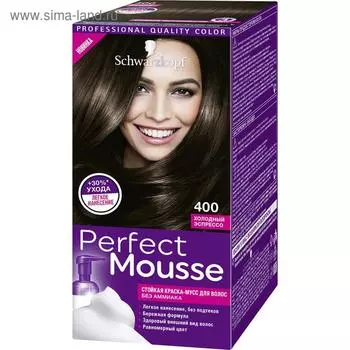Краска-мусс для волос Perfect Mousse, тон 400, холодный эспрессо
