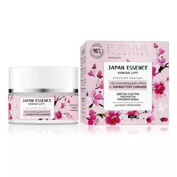 Крем для лица Eveline Japan Essence, Увлажняющий с эффектом сияния, 50мл