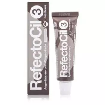 Крем-краситель для окрашивания бровей и ресниц Refectoci, тон № 3 коричневый, 15 мл