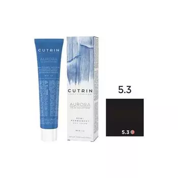 Крем-краситель для окрашивания волос Cutrin Aurora Demi Permanent, тон 5.3 светло-золотистый блондин, 60 мл