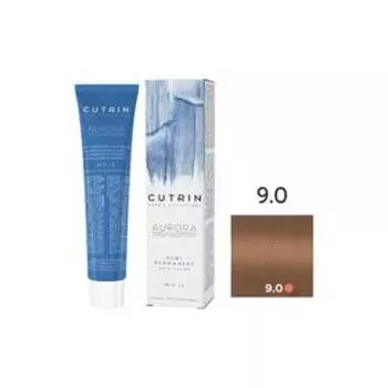 Крем-краситель для окрашивания волос Cutrin Aurora Demi Permanent, тон 9.0 очень светлый блондин, 60 мл
