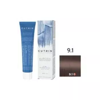 Крем-краситель для окрашивания волос Cutrin Aurora Demi Permanent, тон 9.1 очень светлый пепельный блондин, 60 мл