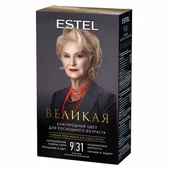 Крем-краска для седых волос Estel «Великая», 9/31 блондин золотисто-пепельный