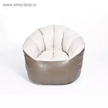 Кресло бескаркасное «Релакс Люкс», цвет кофейный, экокожа, рогожка