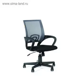 Кресло офисное оператора Chairman 696 TW-04, на колёсиках, ткань/сетка, цвет серый