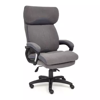 Кресло офисное для руководителя DUKE 29/TW-12, 7004801230(1290) мм, флок/ткань, цвет серый