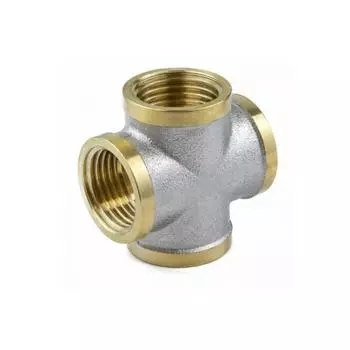 Крестовина Aquasfera 9011-01, 1/2", внутренняя резьба, никелированная латунь