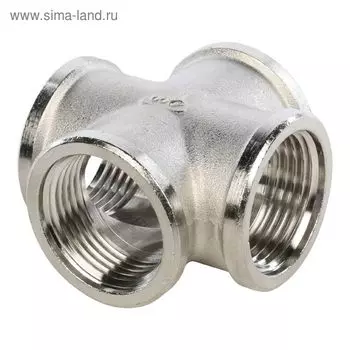 Крестовина STOUT SFT-0031-000001, 1", внутренняя/внутренняя резьба, никелированная латунь