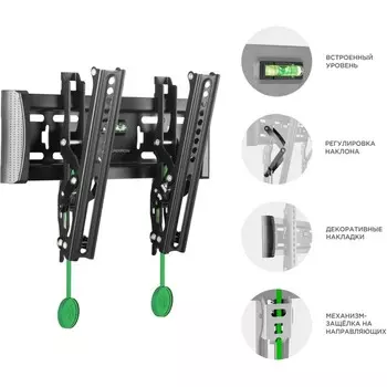 Кронштейн для телевизора Onkron TM4 черный 17"-43" макс.36.5кг настенный наклон