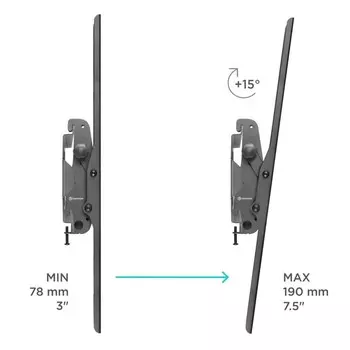 Кронштейн для телевизора Onkron UT4 черный 55"-100" макс.75кг настенный наклон