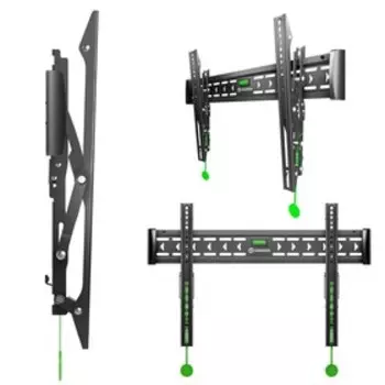 Кронштейн ONKRON TM6, для ТВ, наклонный, 43"-85", 35-145 мм от стены, черный